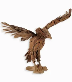 Aigle en teck à poser