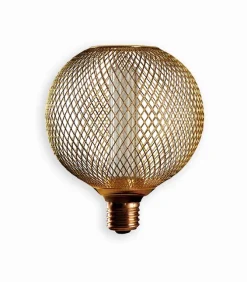 Ampoule LED métal doré
