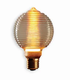Ampoule LED sphérique striée