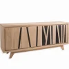 Bahut chêne blanchi 4 portes BAMBOO
