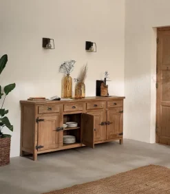 Bahut pin recyclé 4 portes COTTAGE