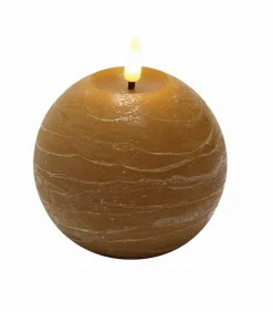 Bougie LED boule ambre