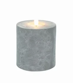 Bougie LED cylindrique cire et ciment