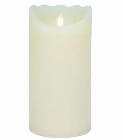 Bougie LED cylindrique ivoire Ø 10 cm
