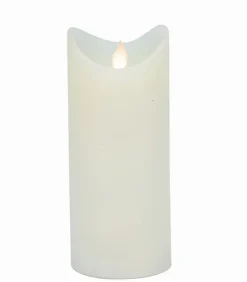 Bougie LED cylindrique ivoire Ø 7.5 cm