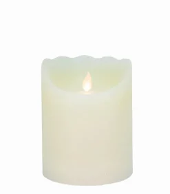 Bougie LED cylindrique ivoire Ø 7.5 cm