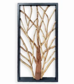 Cadre déco teck recyclé TREE