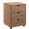 Caisson bureau pin massif 3 tiroirs MALMOE