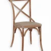 Chaise bistrot chêne massif blanchi KENTUCKY