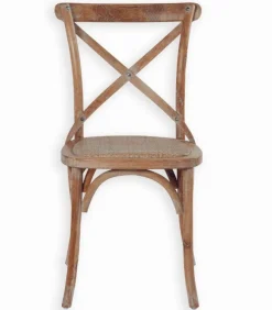 Chaise bistrot chêne massif blanchi KENTUCKY