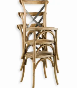 Chaise BISTROT empilable assise rotin