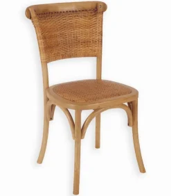 Chaise bistrot orme & rotin HEPBURN