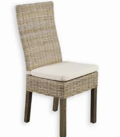 Chaise kubu blanchi IOLA
