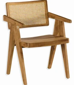 Chaise teck & rotin VENTA