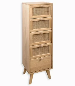 Commode bois 5 tiroirs TONLE