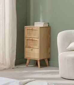 Commode bois 3 tiroirs TONLE