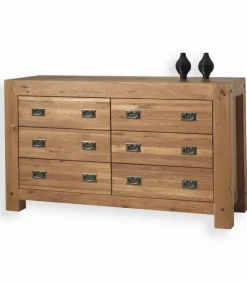 Commode chêne huilé 6 tiroirs NORWAY