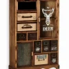 Commode en bois avec tête de cerf – WENDY