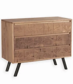 Commode frêne massif 3 tiroirs OREGON