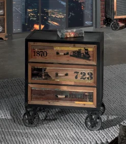 Commode rétro WENDY sur roulettes