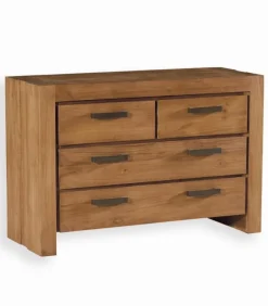 Commode teck massif 4 tiroirs MAHINA