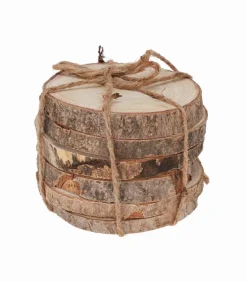 Dessous de verre rondelle de bois avec écorce