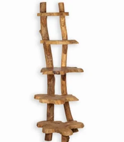 Etagère teck massif 5 niveaux