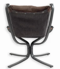 Fauteuil cuir et métal NORMAN
