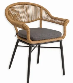 Fauteuil rotin et alu SANDY