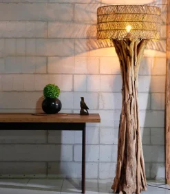 Lampadaire teck KUNIR