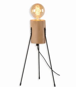 Lampe bois sur pieds GORKA