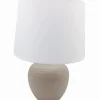 Lampe céramique abat-jour blanc
