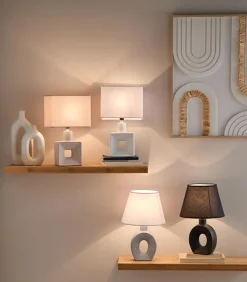 Lampe céramique grise GALA