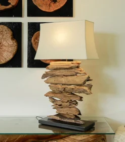 Lampe exotique teck KOOR