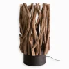 Lampe exotique teck RABIA