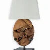 Lampe exotique teck SURYA
