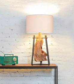 Lampe exotique teck WARA