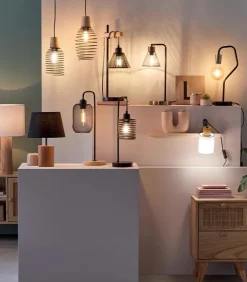 Lampe métal douille doré