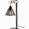 Lampe métal noir conique