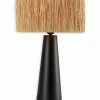 Lampe naturelle céramique et raphia SANTI