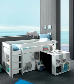 Lit mi-hauteur enfant 90×200 GENIUS