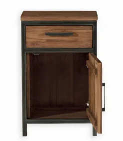 Meuble bas teck et métal BROWTON