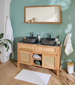 Meuble salle de bain double vasque pierre – STONE