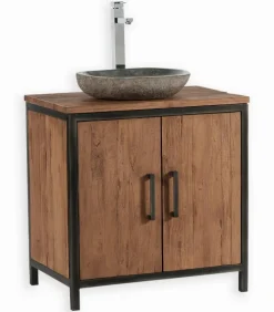 Meuble teck avec vasque pierre BROWTON