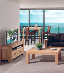 Meuble TV chêne huilé L 120 cm NORWAY