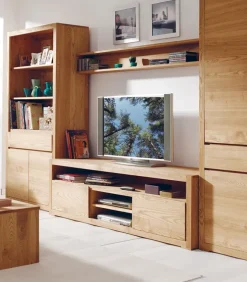 Meuble TV frêne massif L 180 cm HARTFORD