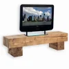Meuble TV pin massif ciré POUTRE