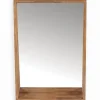 Miroir haut en chêne avec rebord
