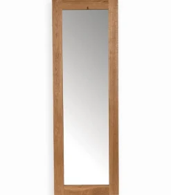 Miroir long encadrement chêne