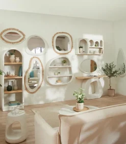 Miroir rond organique SANTORIN
